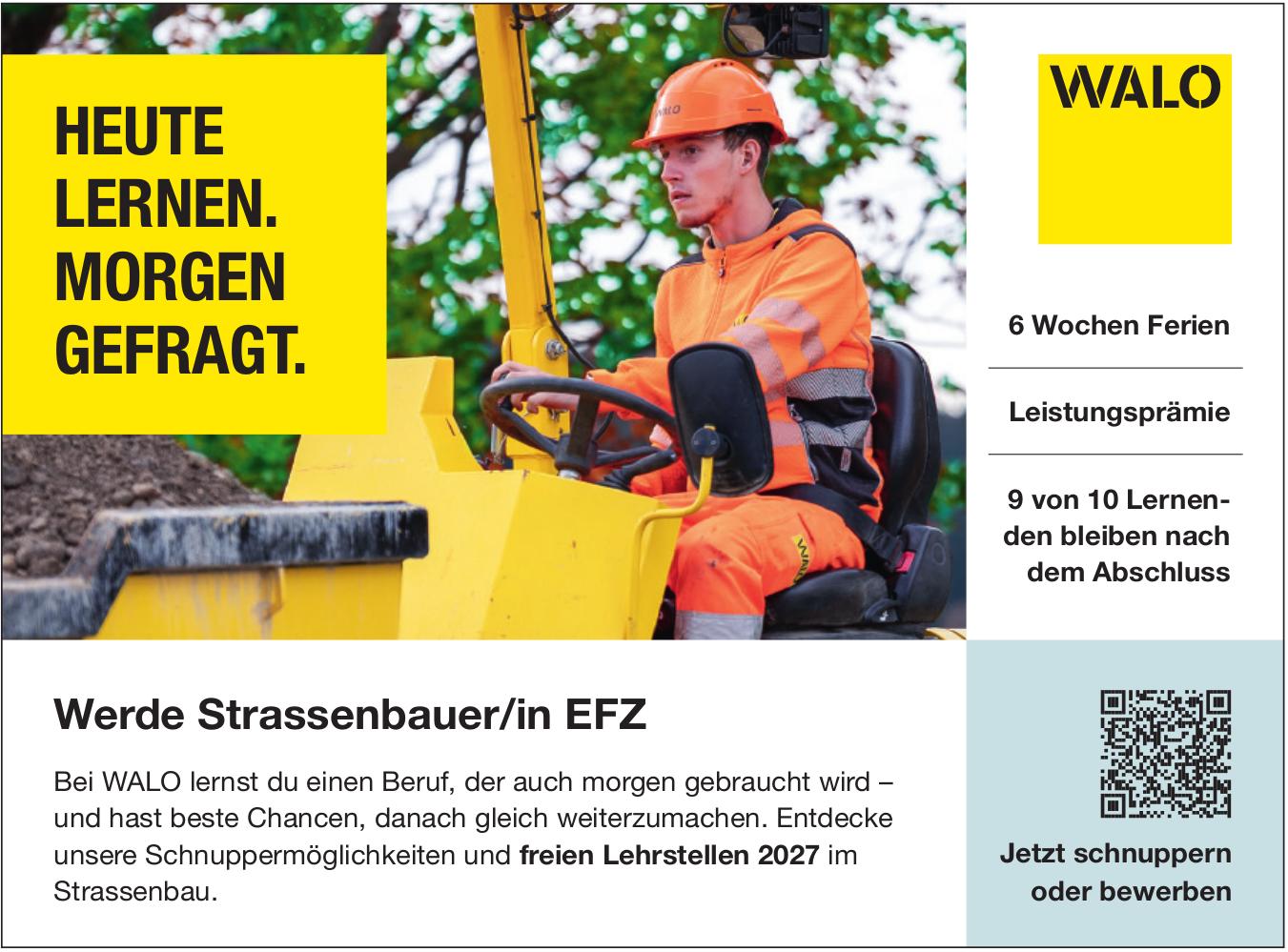 Strassenbauer/in EFZ, WALO, Gesucht
