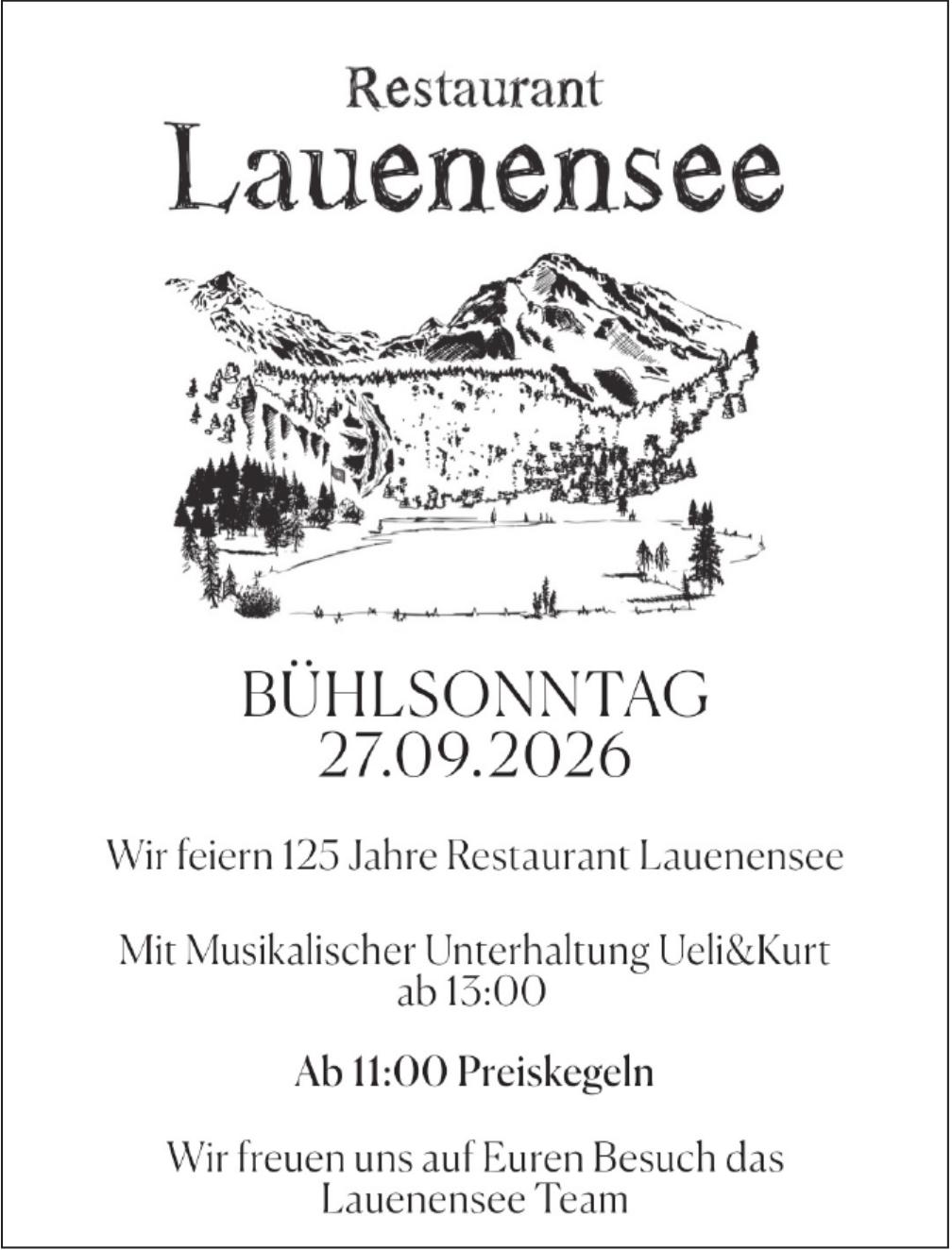 BÜHLSONNTAG, 27. September