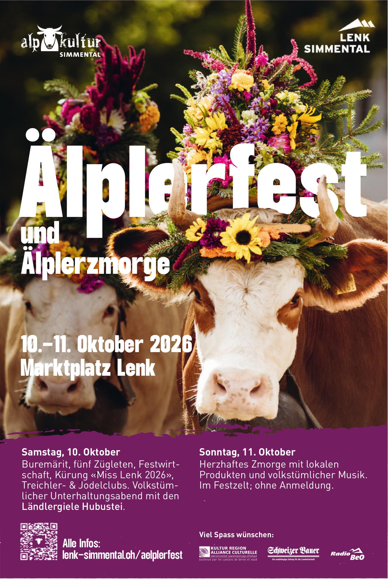 Älplerfest und Älplerzmorge, 10. - 11. Oktober