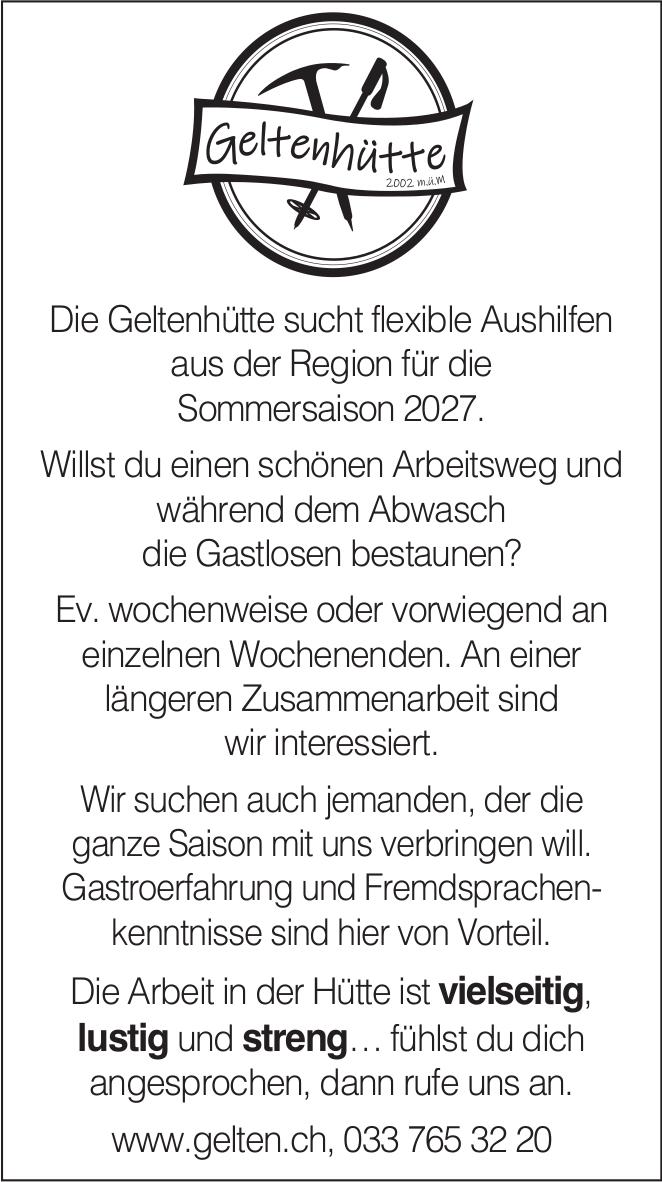 Flexible Aushilfen für die Sommersaison 2027, Geltenhütte, Gesucht
