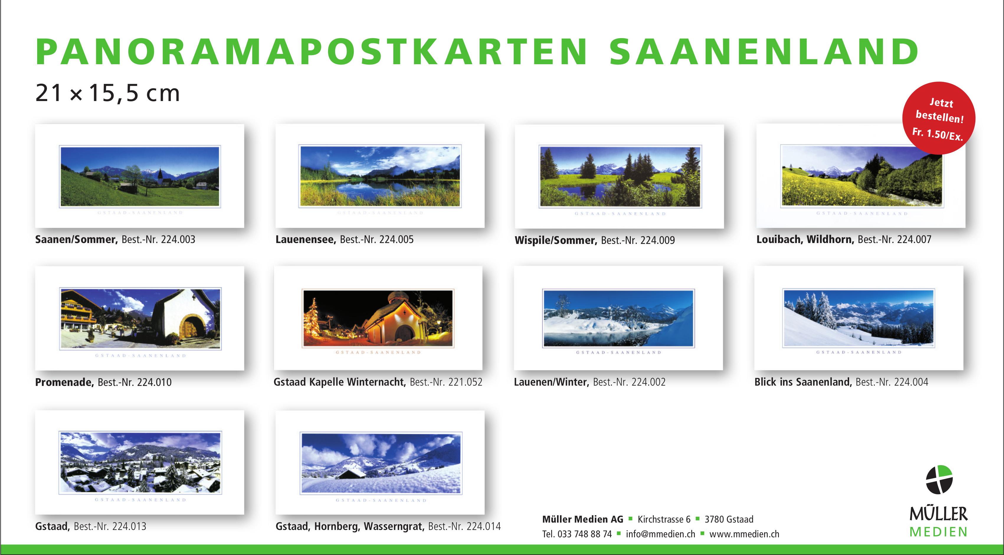 Müller Medien AG, Gstaad - PANORAMAPOSTKARTEN SAANENLAND