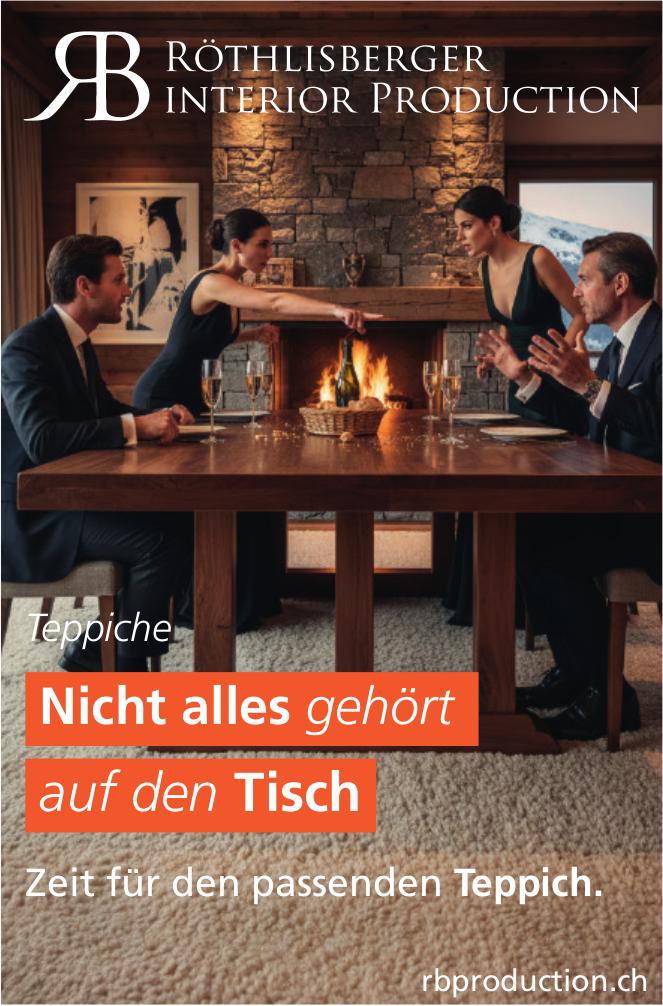 Röthlisberger Interior Production, Zeit für den passenden Teppich.