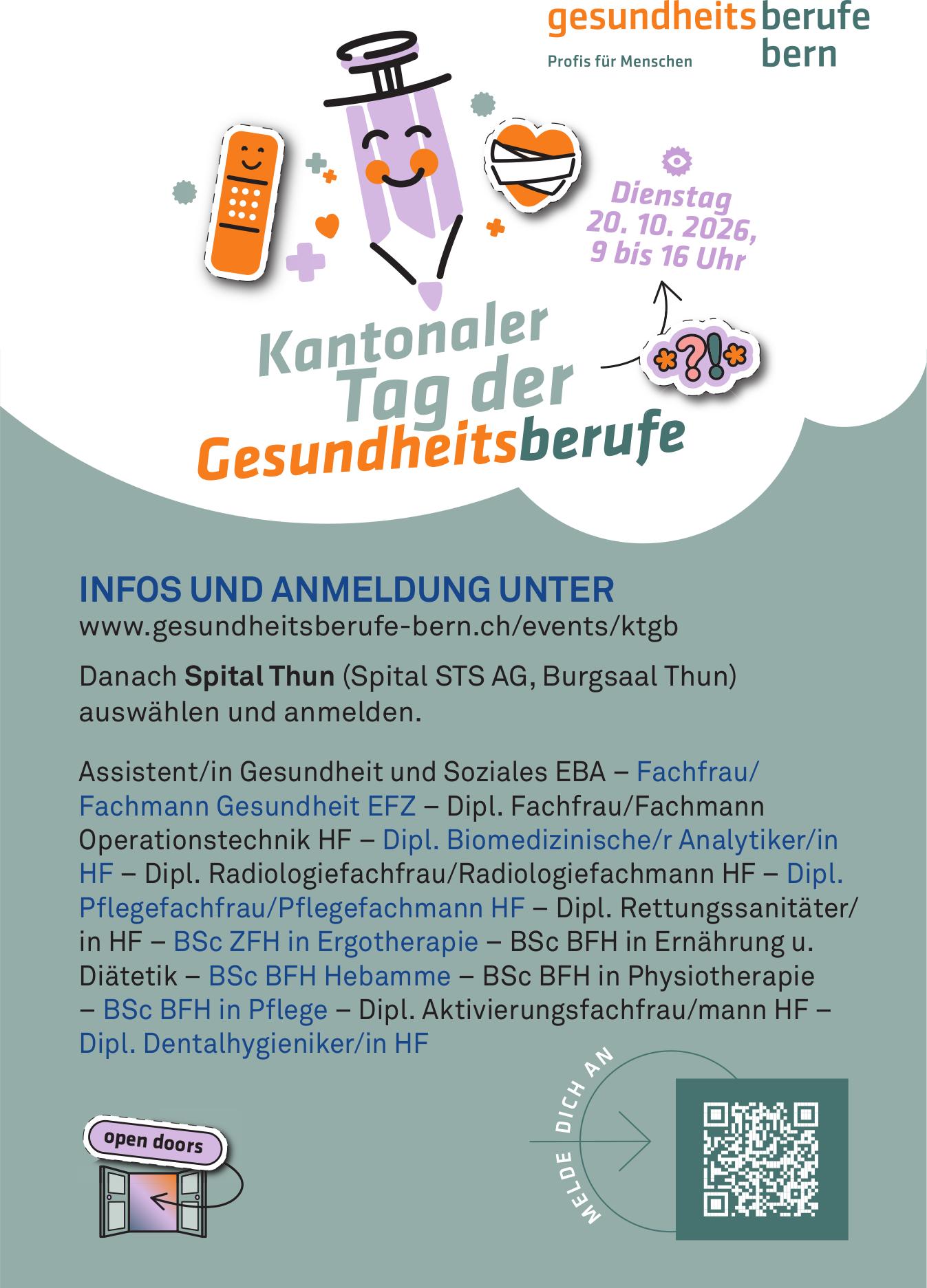 Kantonaler Tag der Gesundheitsberufe, 20. Oktober