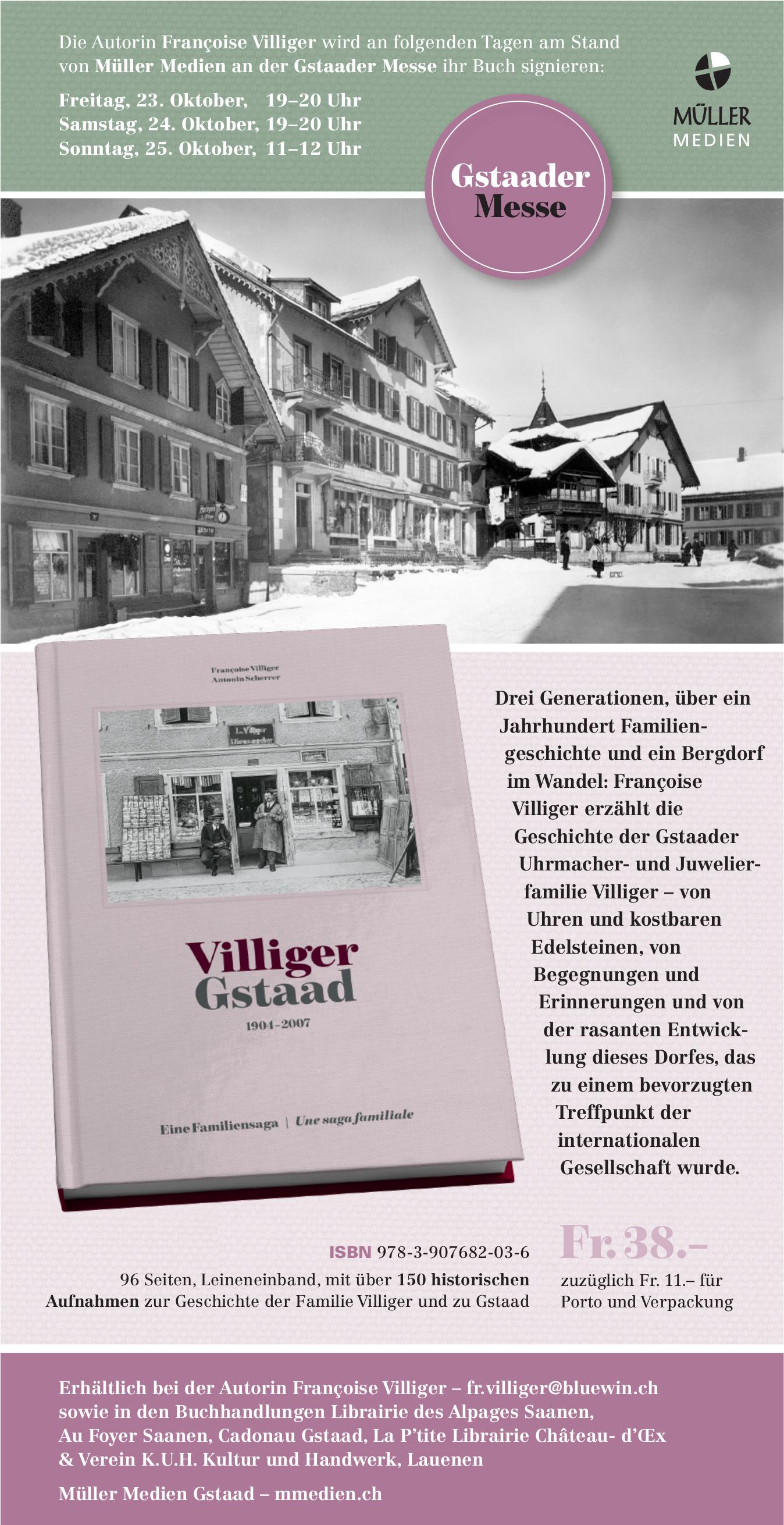 Gstaader Messe, 23. - 25. Oktober