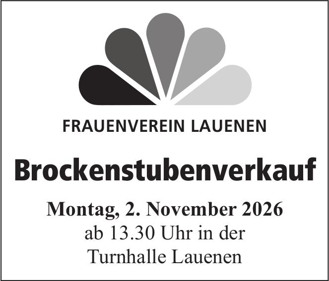 Brockenstubenverkauf, 2. November, Turnhalle Lauenen