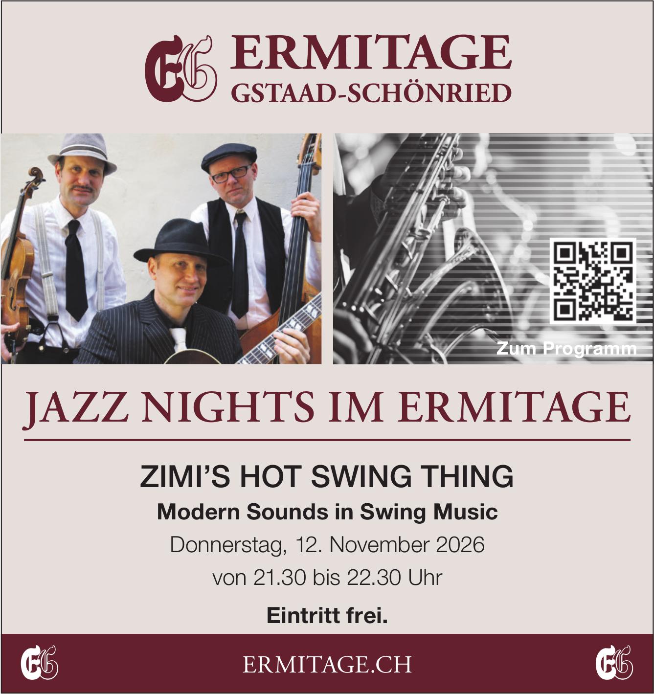 ZIMI’S HOT SWING THING – Modern Sounds in Swing Music, 12. November