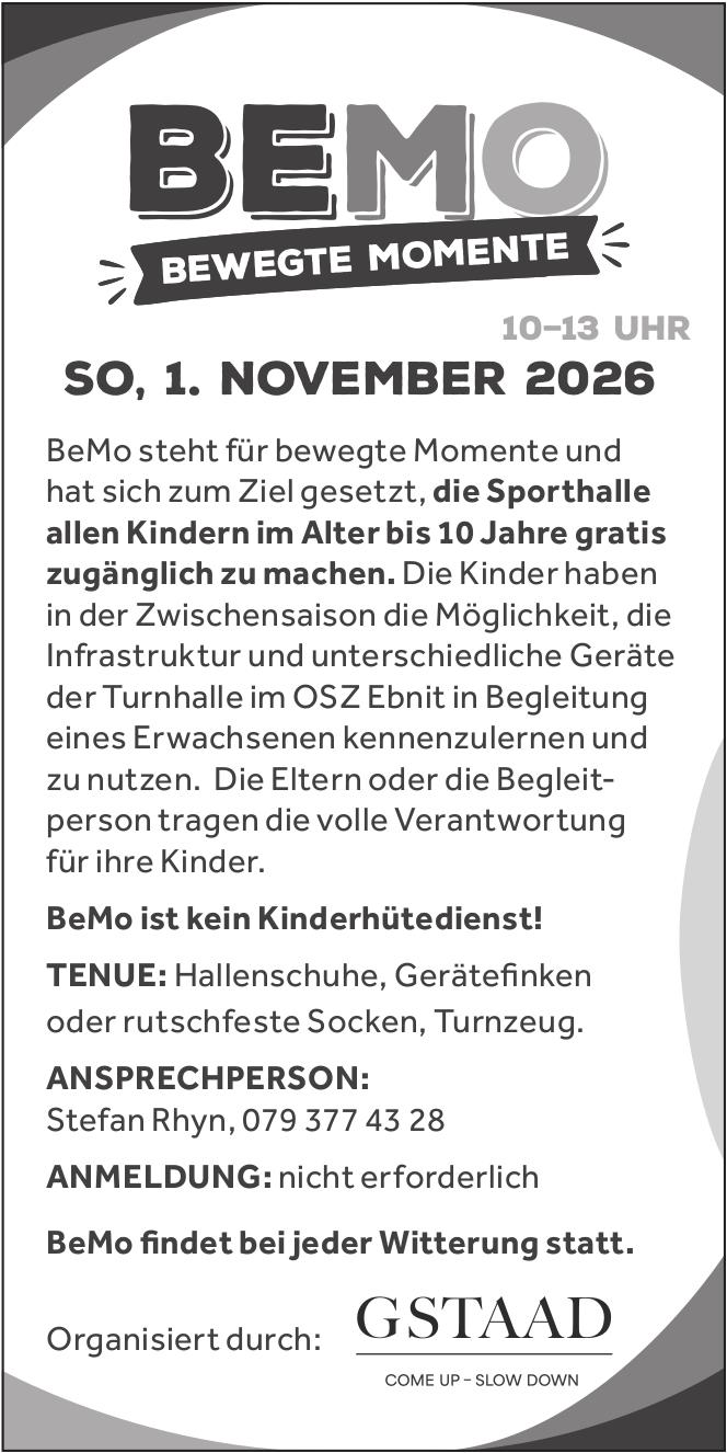 Bewegte Momente, 1. November