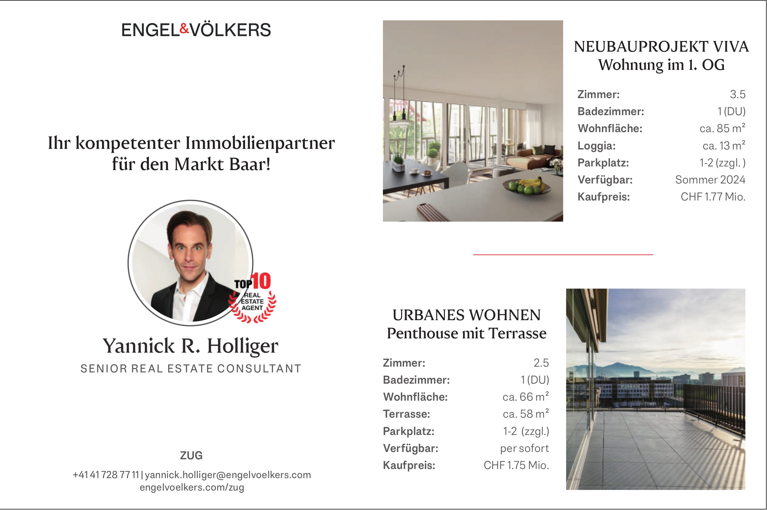 Yannick R. Holliger, Zug, zu verkaufen