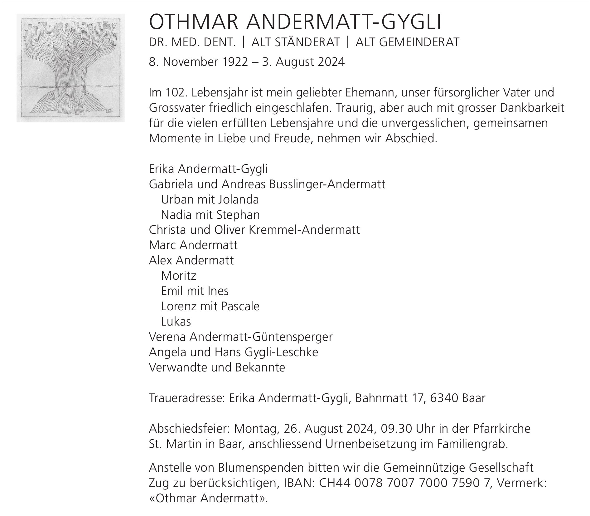 Andermatt-Gygli Othmar, August 2024 / TA