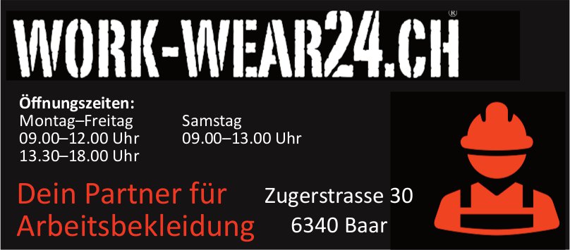 Work-Wear24.ch, Baar - Dein Partner für Arbeitsbekleidung