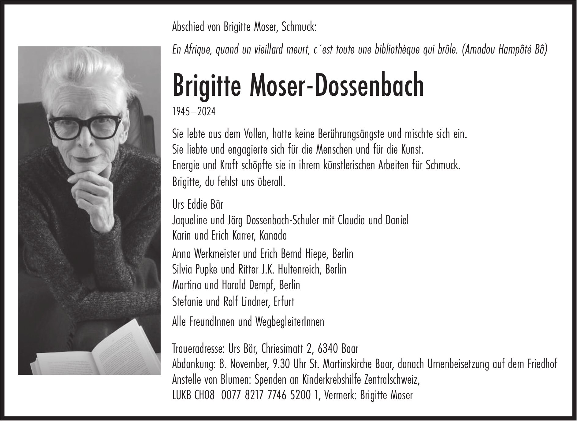 Moser-Dossenbach Brigitte / TA