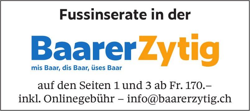 BaarerZytig, Fussinserate in der BaarerZytig