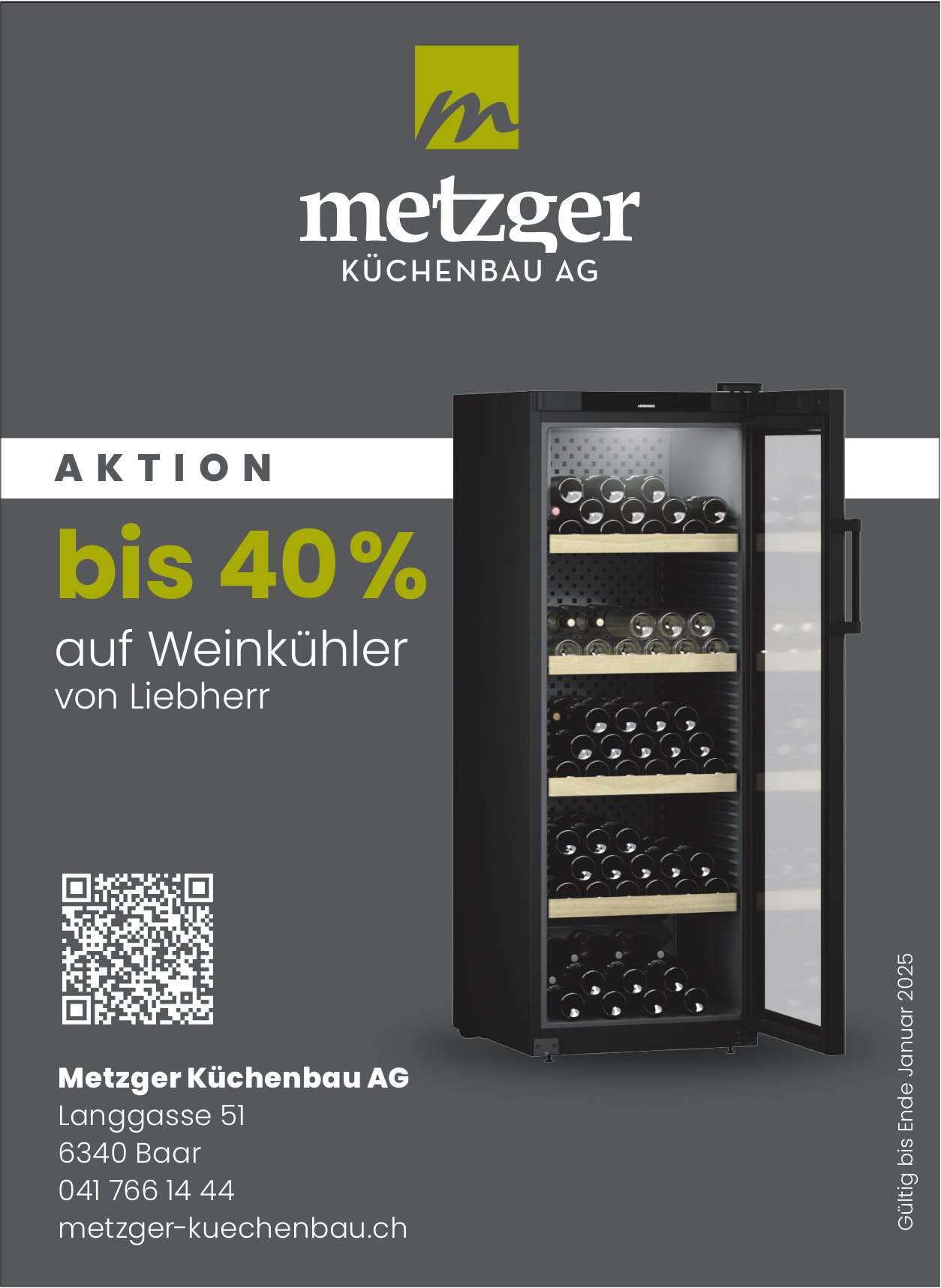 Metzger Küchenbau AG, Baar - Aktion bis 40%