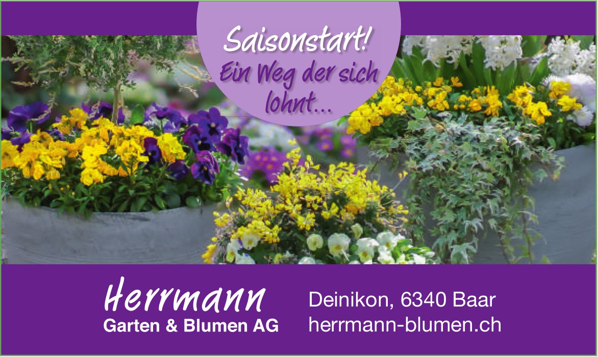 Herrmann Garten & Blumen AG, Baar - Saisonstart! Ein Weg der sich lohnt...