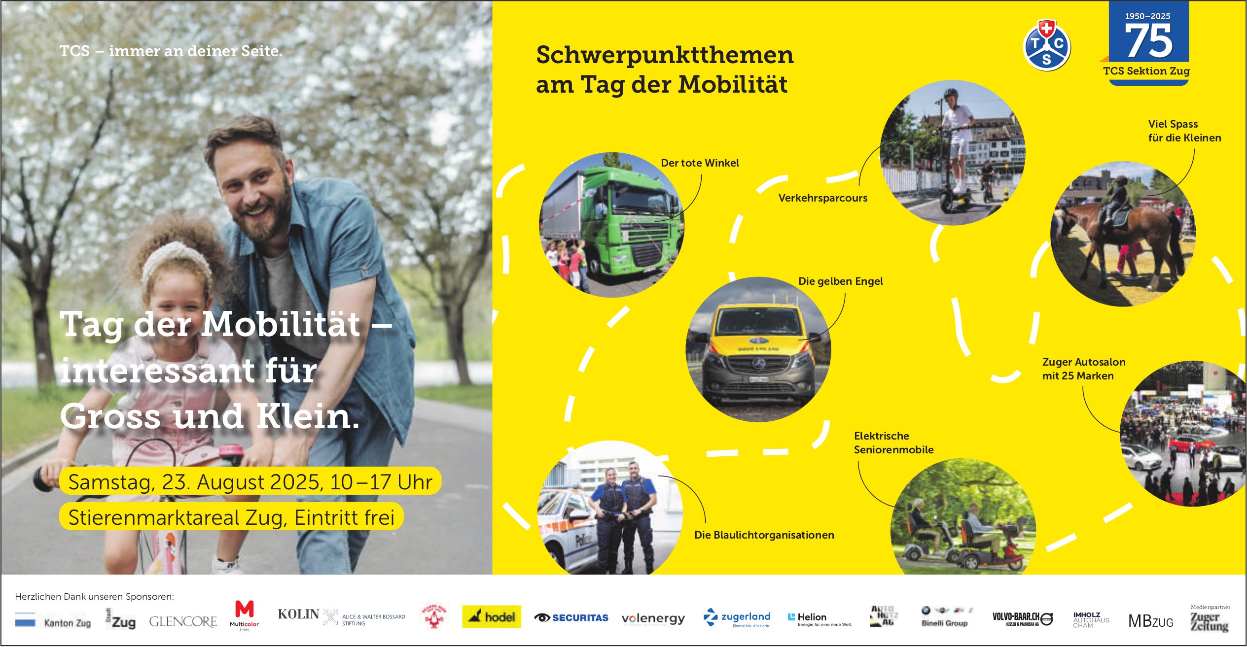 Tag der Mobilität - interessant für Gross und Klein, 23. August, Stierenmarktareal, Zug