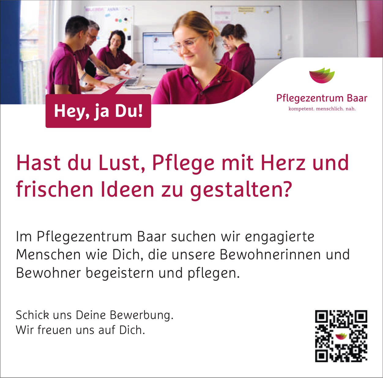 Pflegefachperson, Pflegezentrum, Baar, gesucht