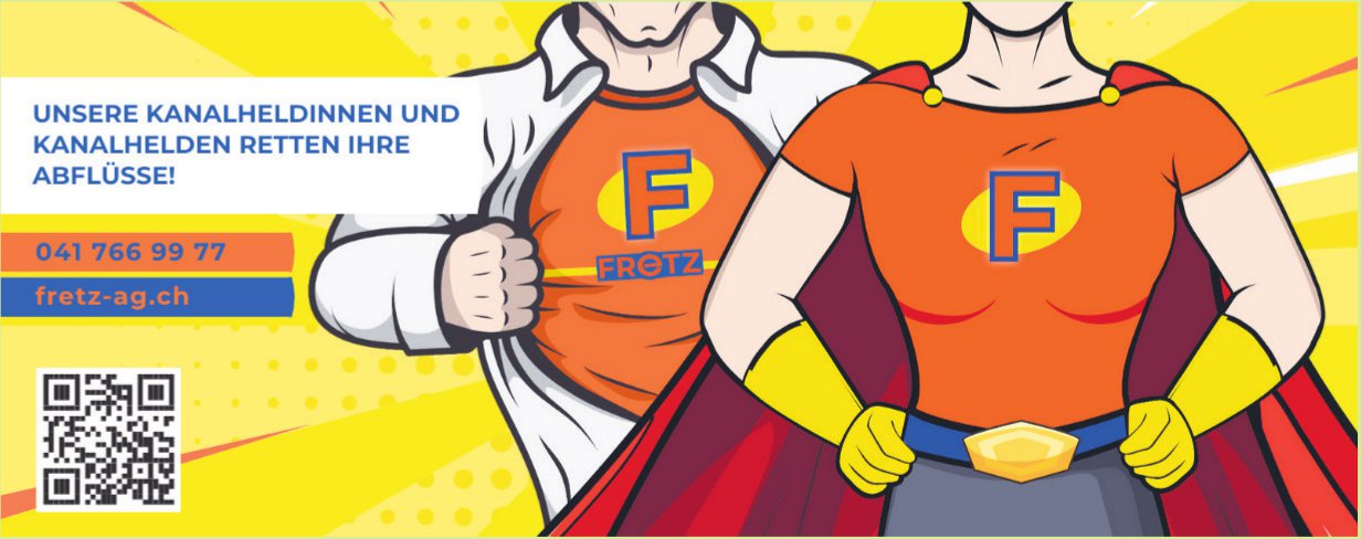 Fretz AG, Unsere Kanalhelden retten Ihre Abflüsse