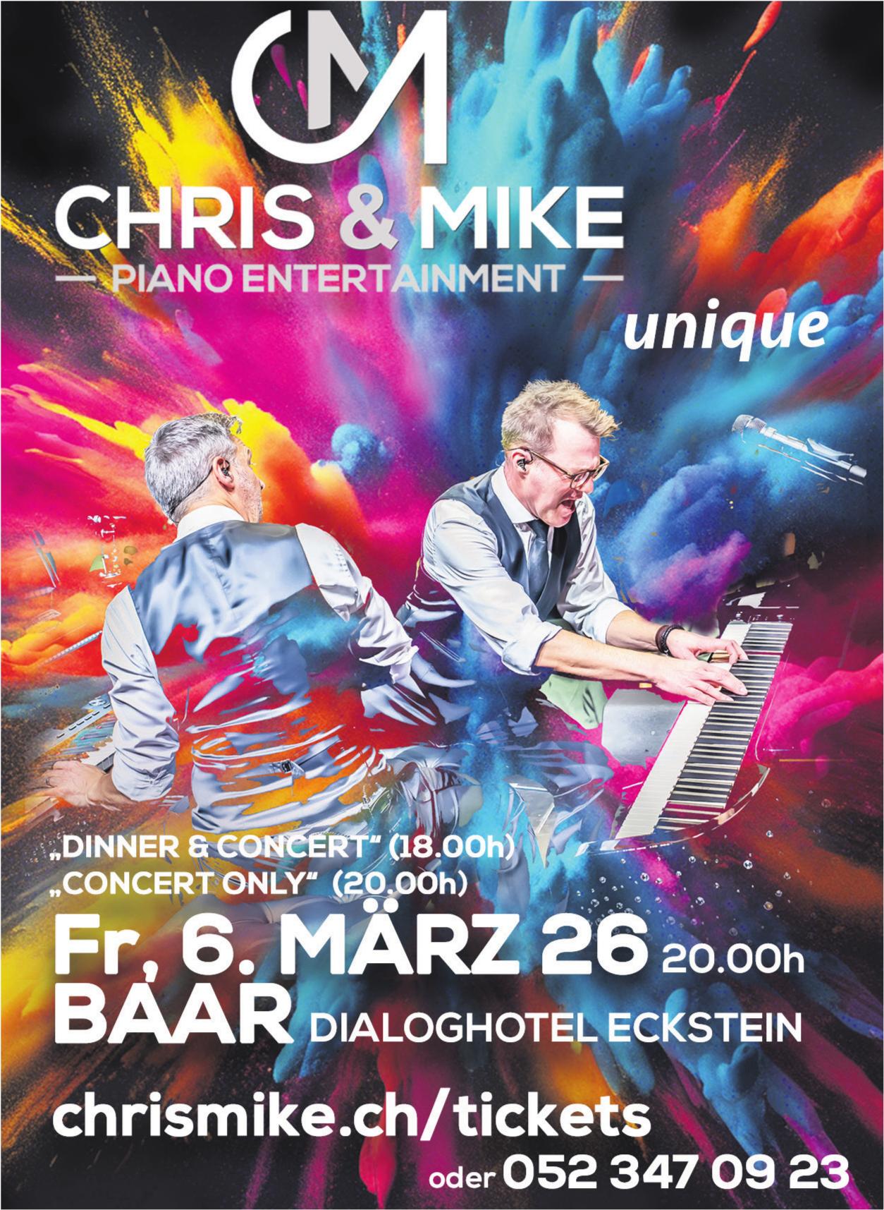 Chris & Mike - Piano Entertainment - unique, 6. März, Dialoghotel Eckstein, Baar