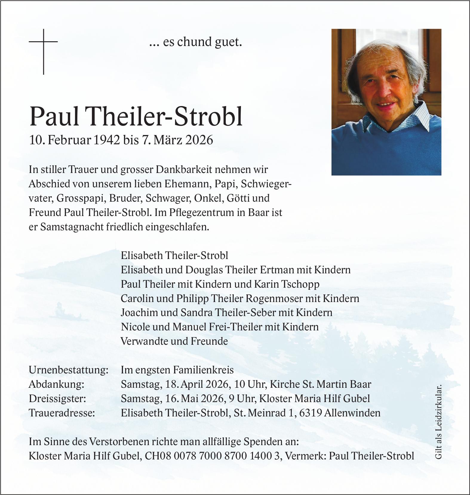 Theiler-Strobl Paul, März 2026 / TA