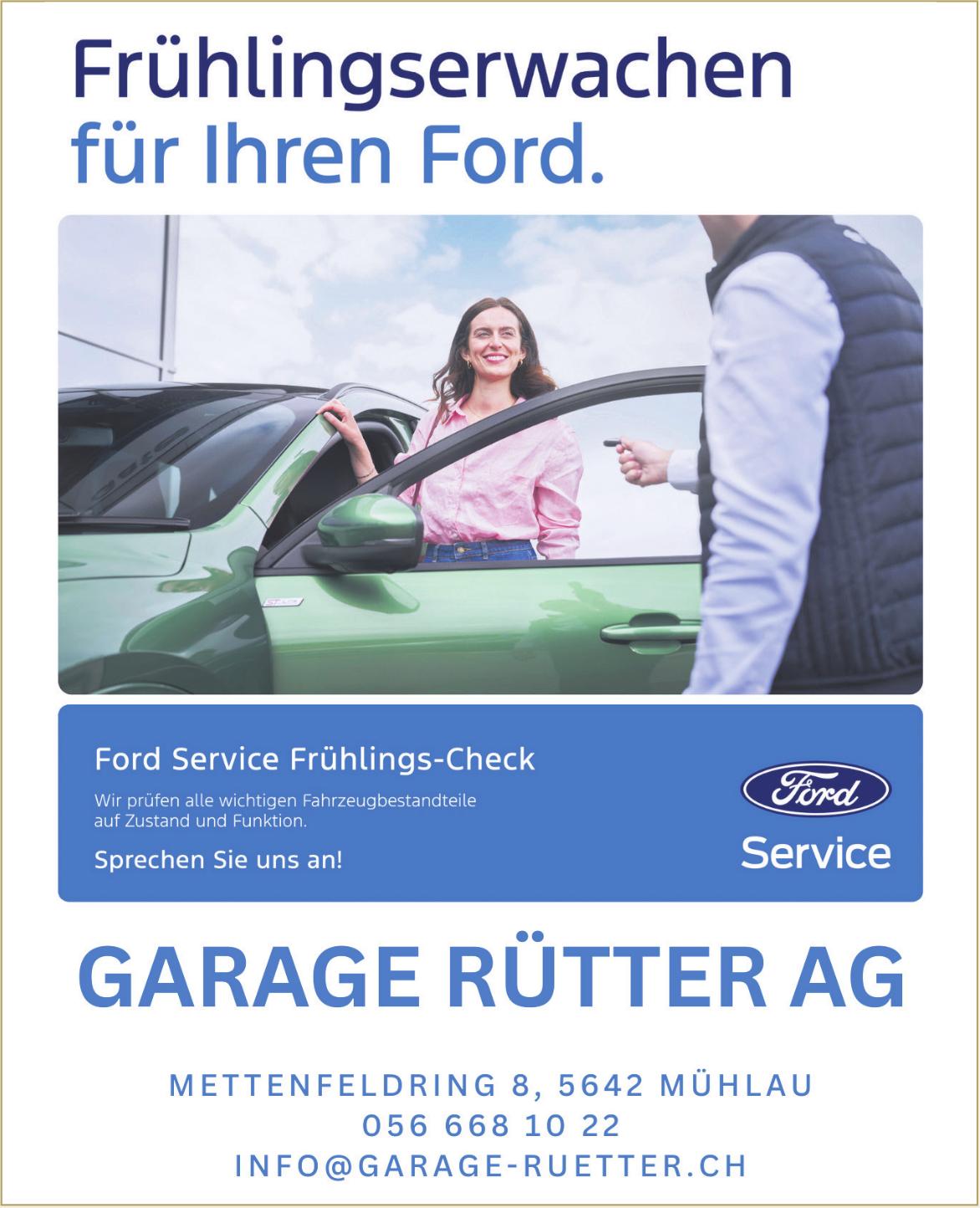 GARAGE RÜTTER AG, Mühlau - Frühlingserwachen für Ihren Ford.