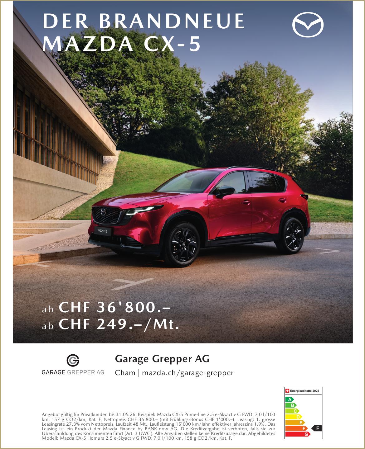 Garage Grepper AG, DER BRANDNEUE MAZDA CX-5