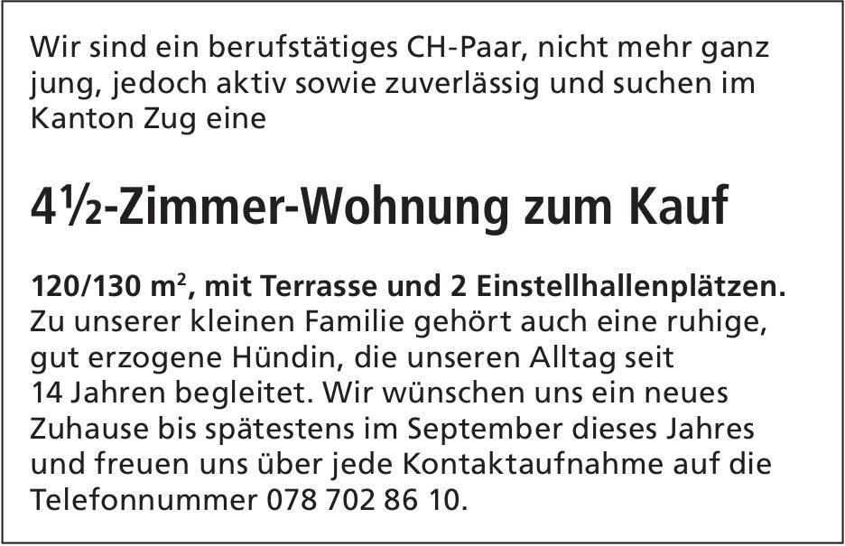 4½-Zimmer-Wohnung, Kanton Zug, zu kaufen gesucht