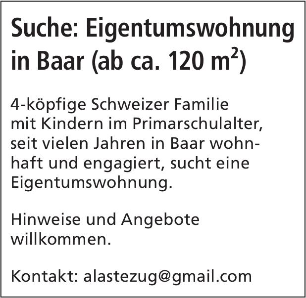 Eigentumswohnung, Baar, zu kaufen gesucht