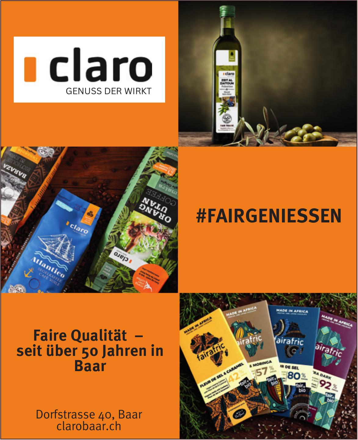 claro, Baar - #FAIRGENIESSEN