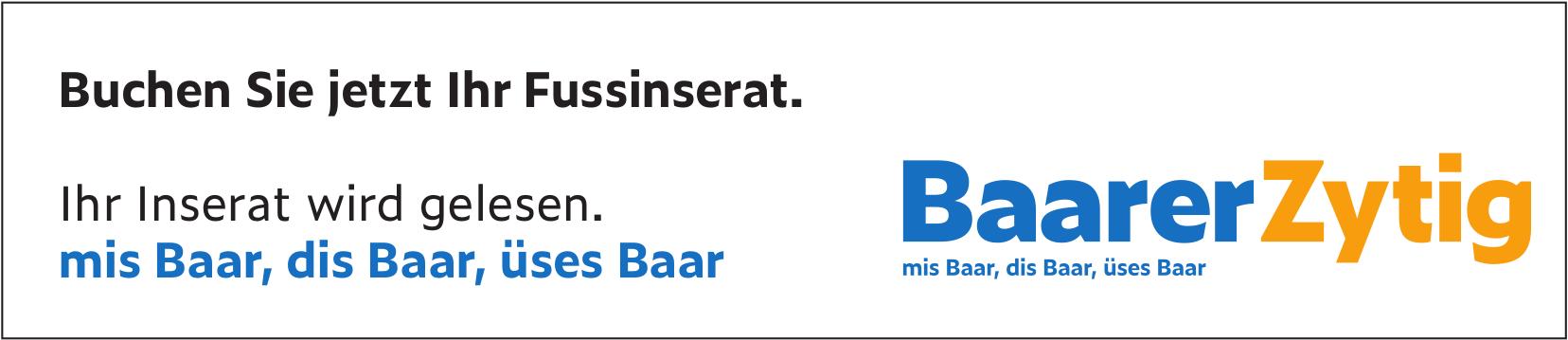 Baarer Zytig, Buchen Sie jetzt Ihr Fussinserat.