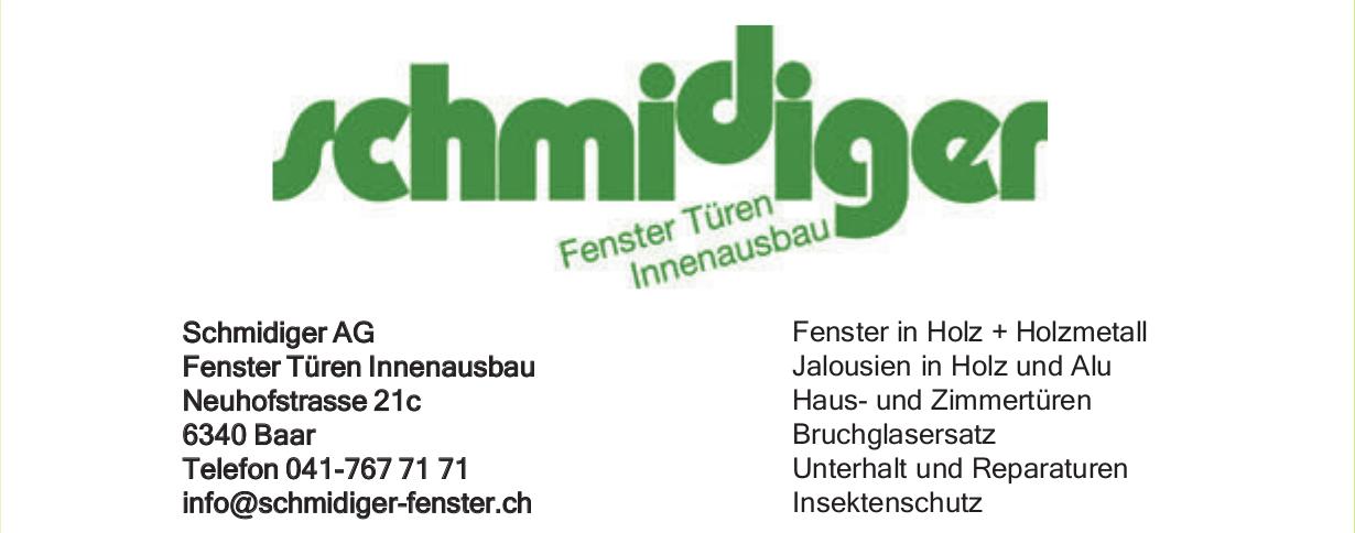Schmidiger AG, Baar - Fenster / Türen / Innenausbau