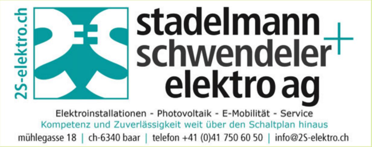 Stadelmann + Schwendeler Elektro AG, Baar - Elektroinstallationen-Photovoltaik-E-Mobilität-Service