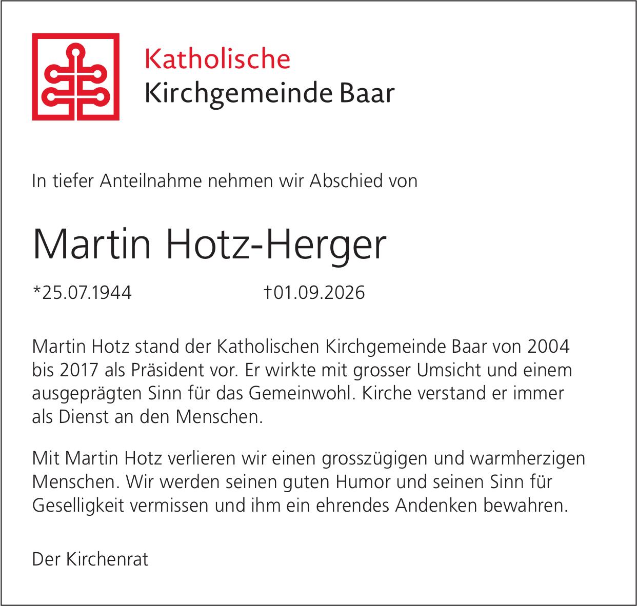 Hotz-Herger Martin, September 2026 / TA