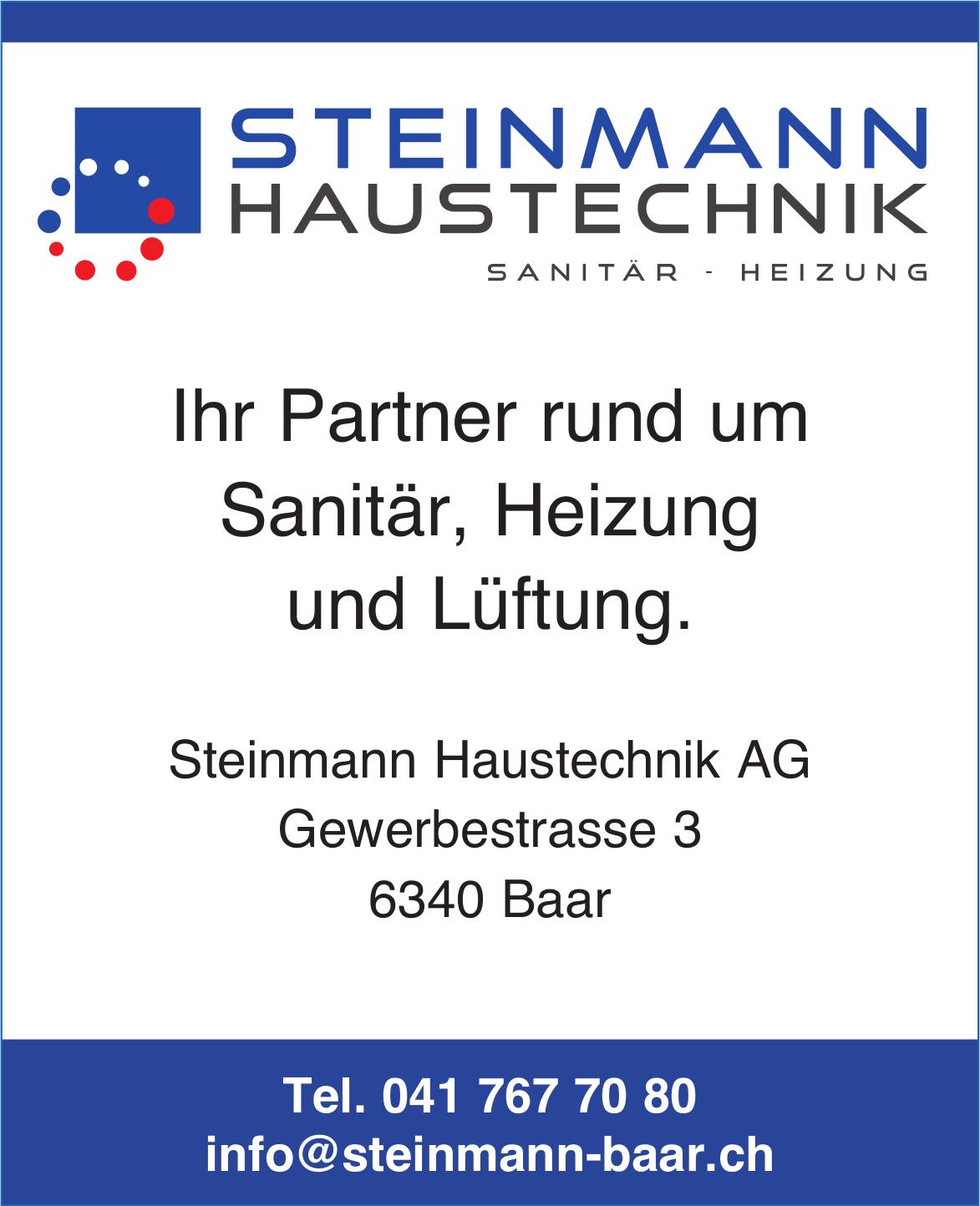 Steinmann Haustechnik AG, Baar - Ihr Partner rund um Sanitär, Heizung und Lüftung.