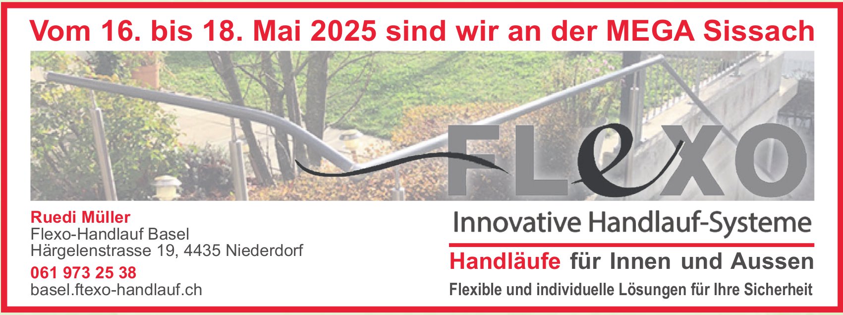 Ruedi Müller, Niederdorf - Vom 16. bis 18. Mai 2025 sind wir an der Mega Sissach