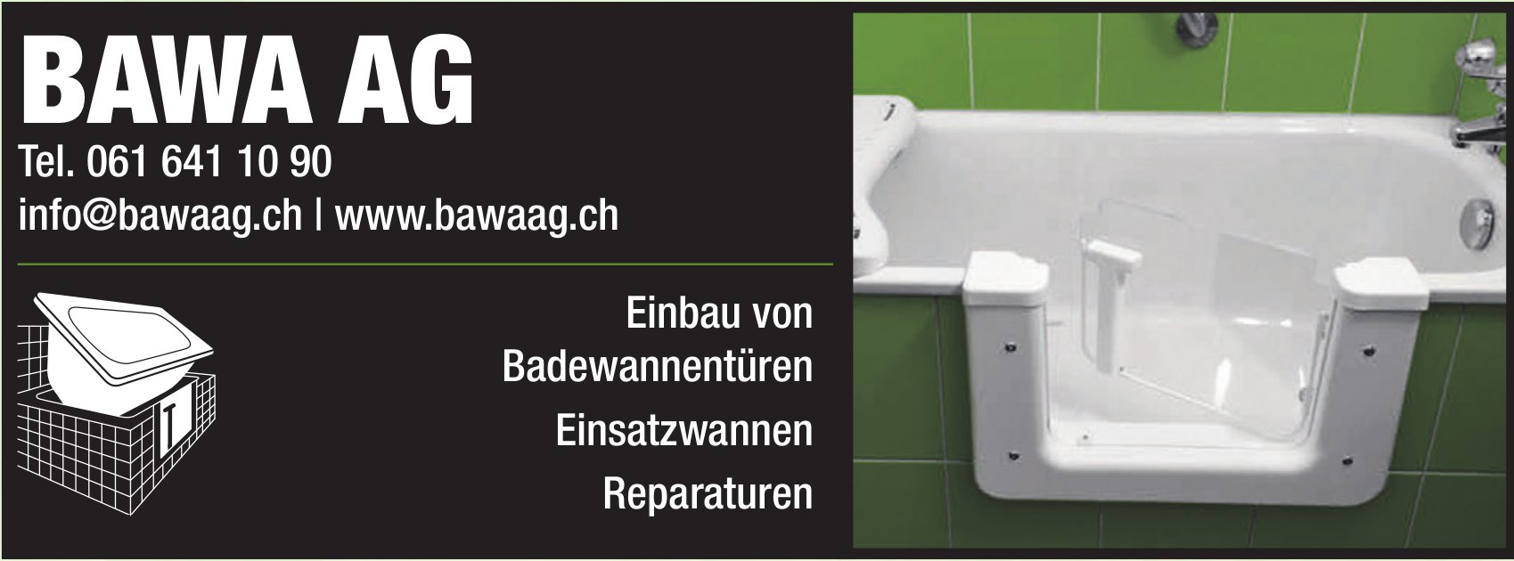 BAWA AG, Einbau von Badewannentüren