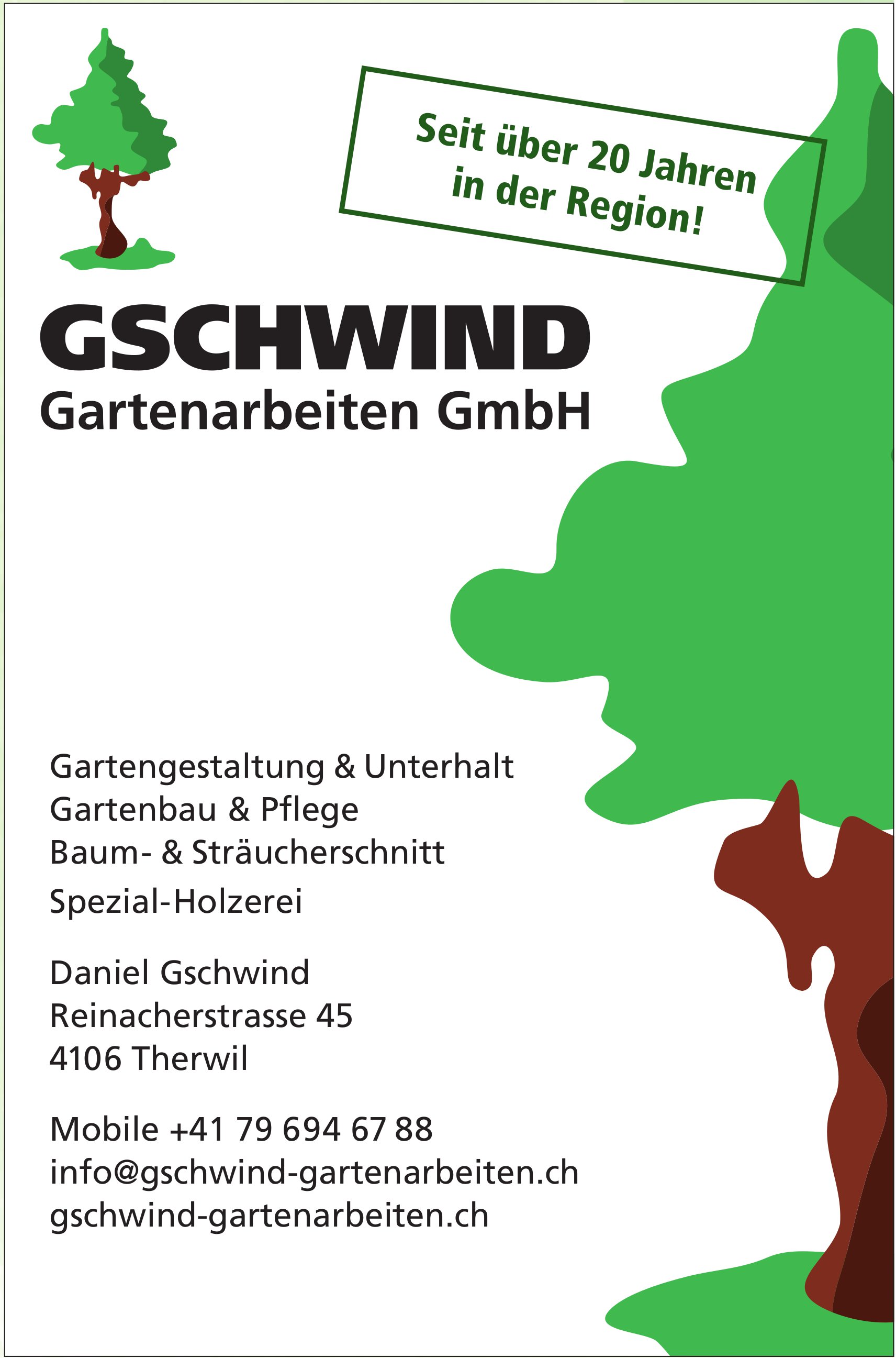 Gartenarbeiten GmbH, Therwil - Seit über 20 Jahren in der Region!
