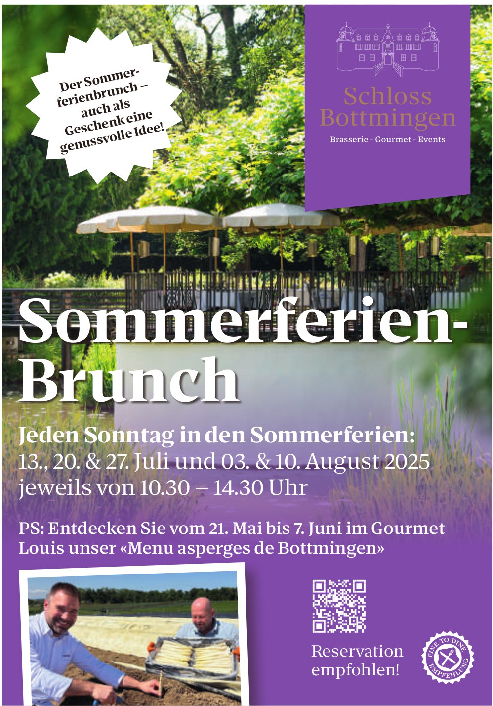 Sommerferien- Brunch, 13./20./27  Juli & 03./10. August