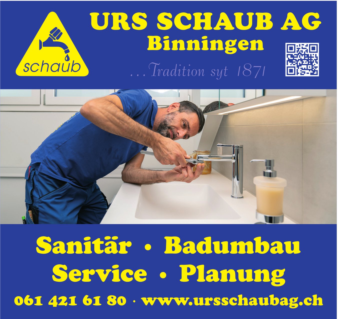 Urs Schaub AG, Binningen - Sanitär, Badumbau,  Service,  Planung