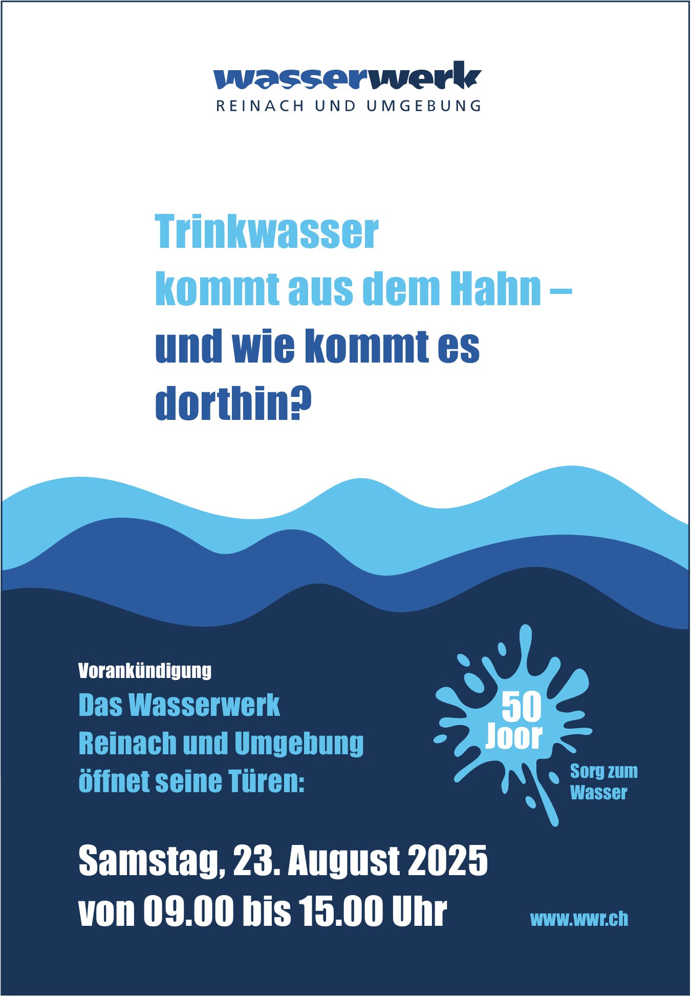 Trinkwasser kommt aus dem Hahn–und wie kommt es dorthin?, 23. August, Reinach