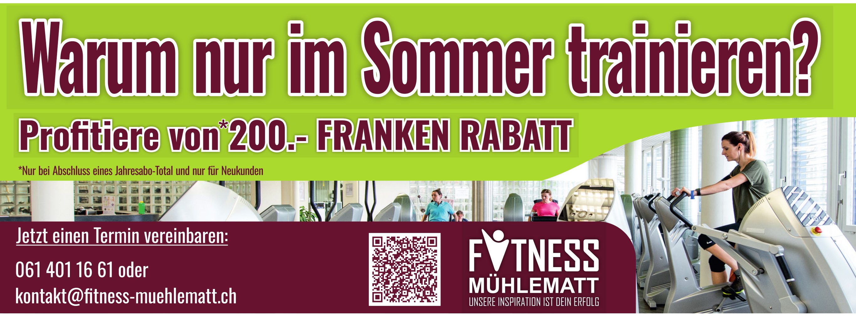 Fitness Mühlematt, Warum nur im sommer trainieren?