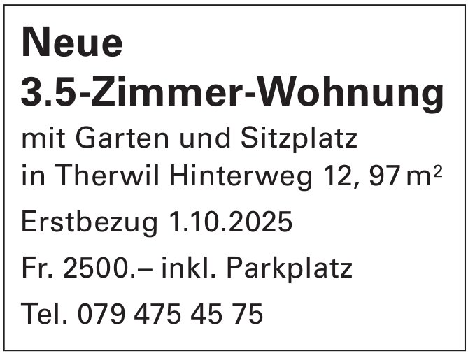 Neue 3.5-Zimmer-Wohnung, Therwil, zu vermieten