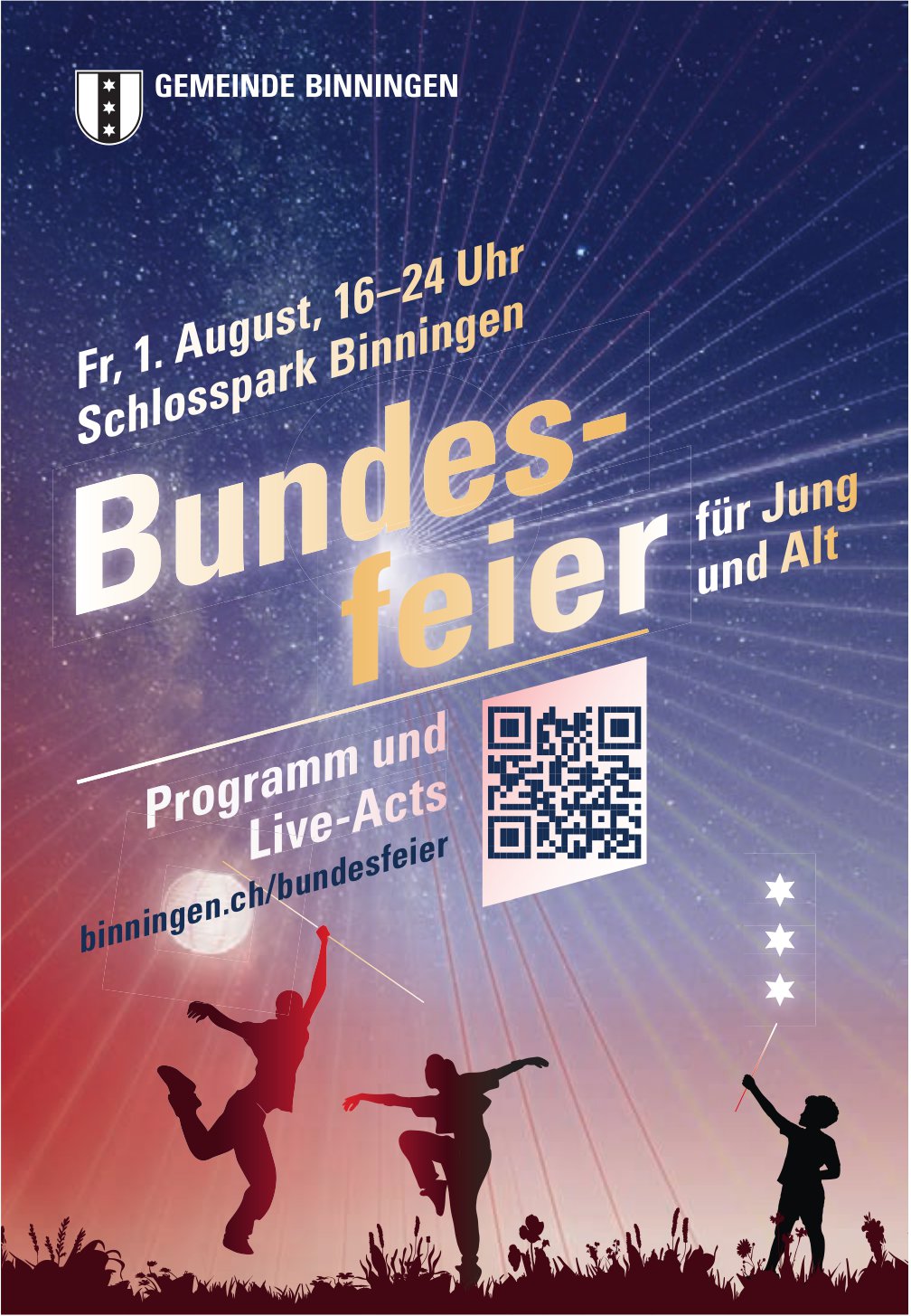 Bundes-feier für Jung und Alt, 1. August, Schlosspark Binningen