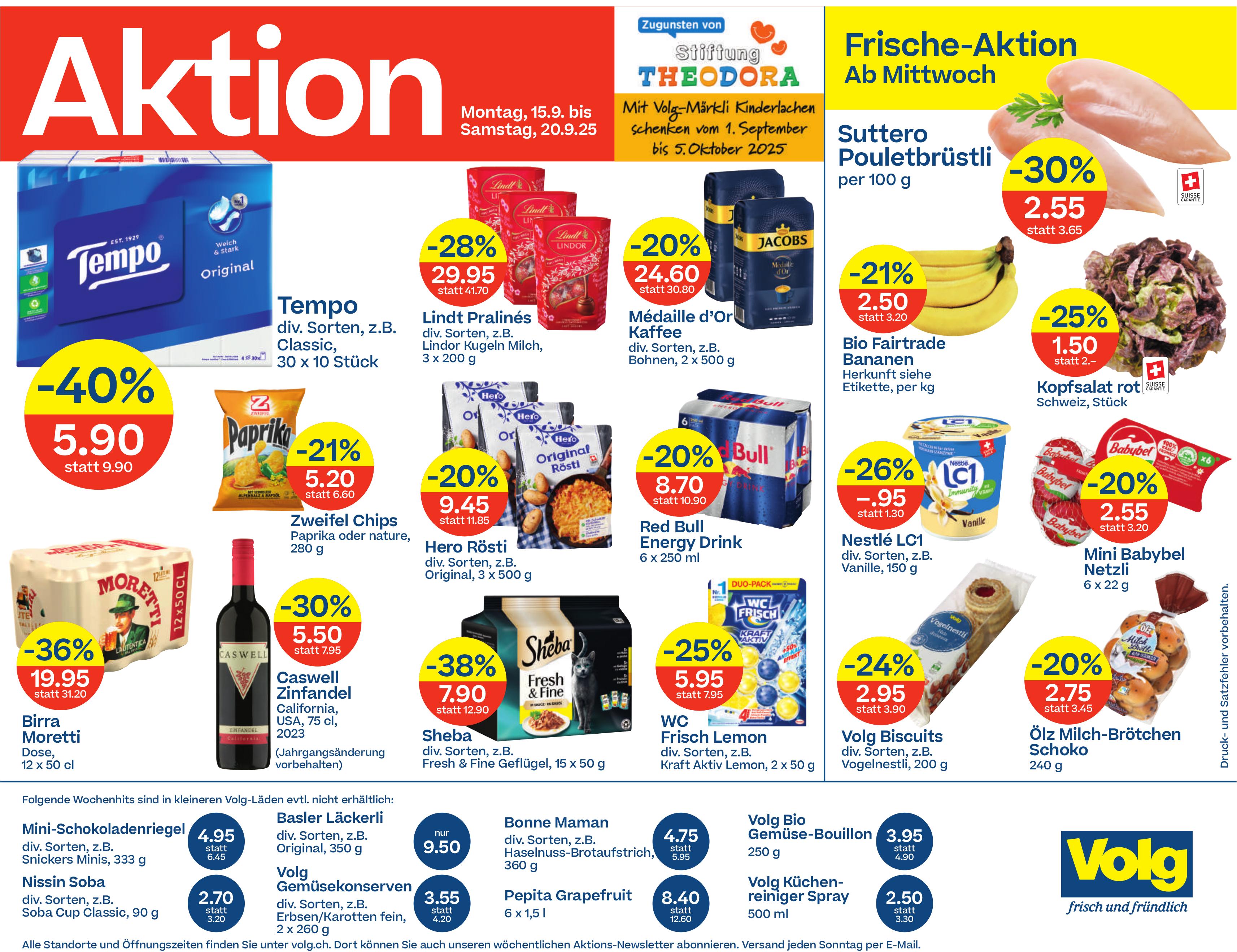 Volg, Frische-Aktion, 15.9 bis 20.9.2025