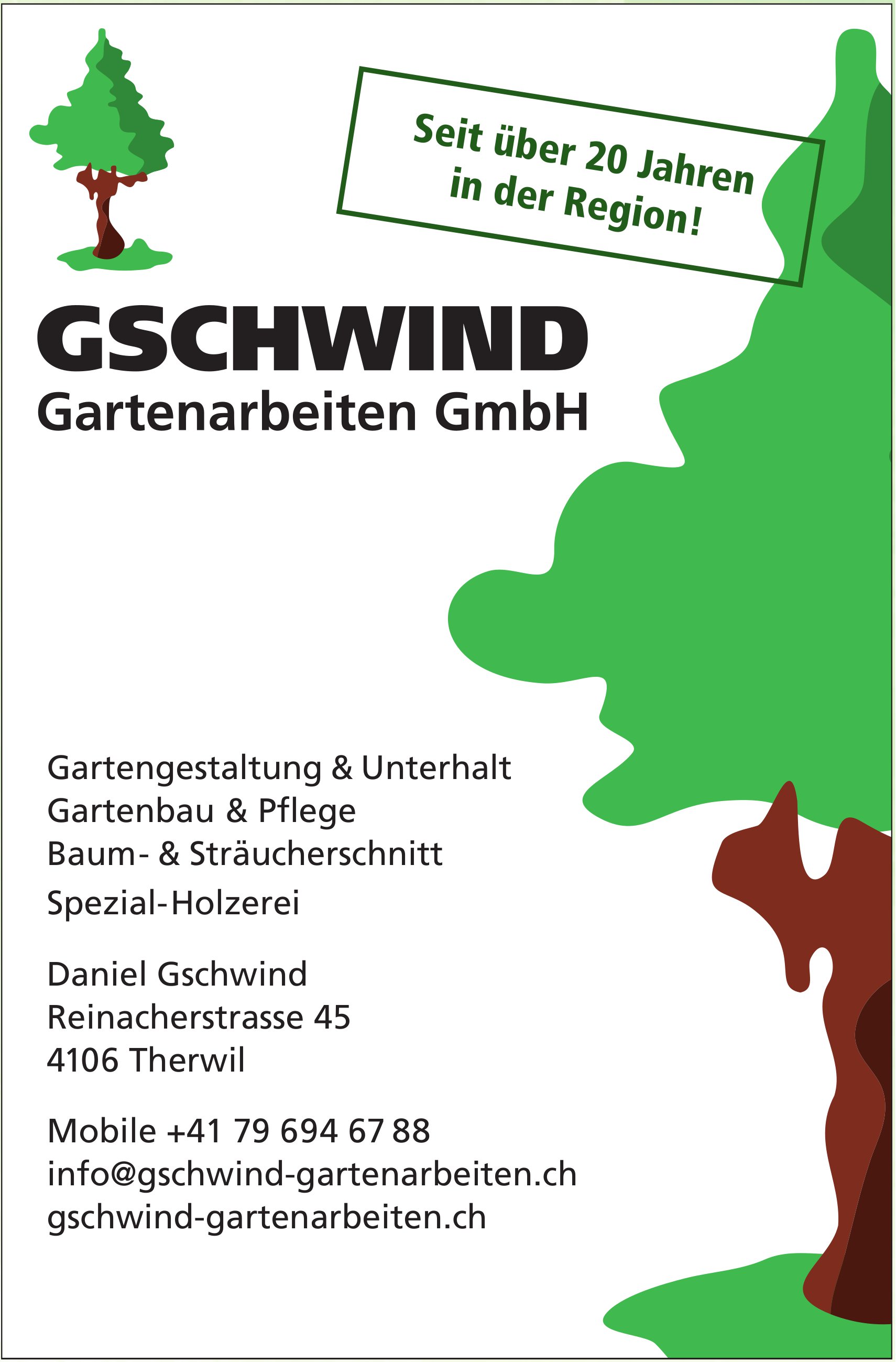 Gartenarbeiten GmbH, Therwil - Seit über 20 Jahren in der Region!