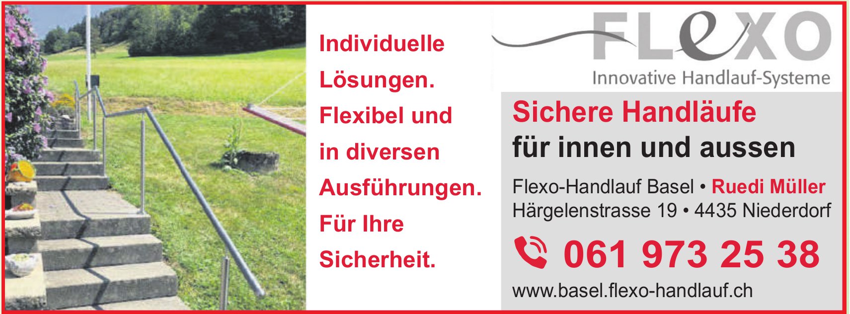 Flexo, Niederdorf - Innovative Handlauf-Systeme