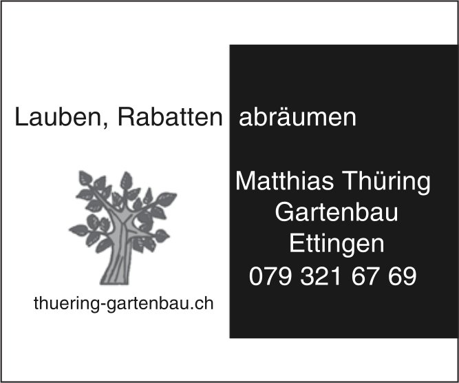 Matthias Thüring Gartenbau, Ettingen - Lauben, Rabatten abräumen