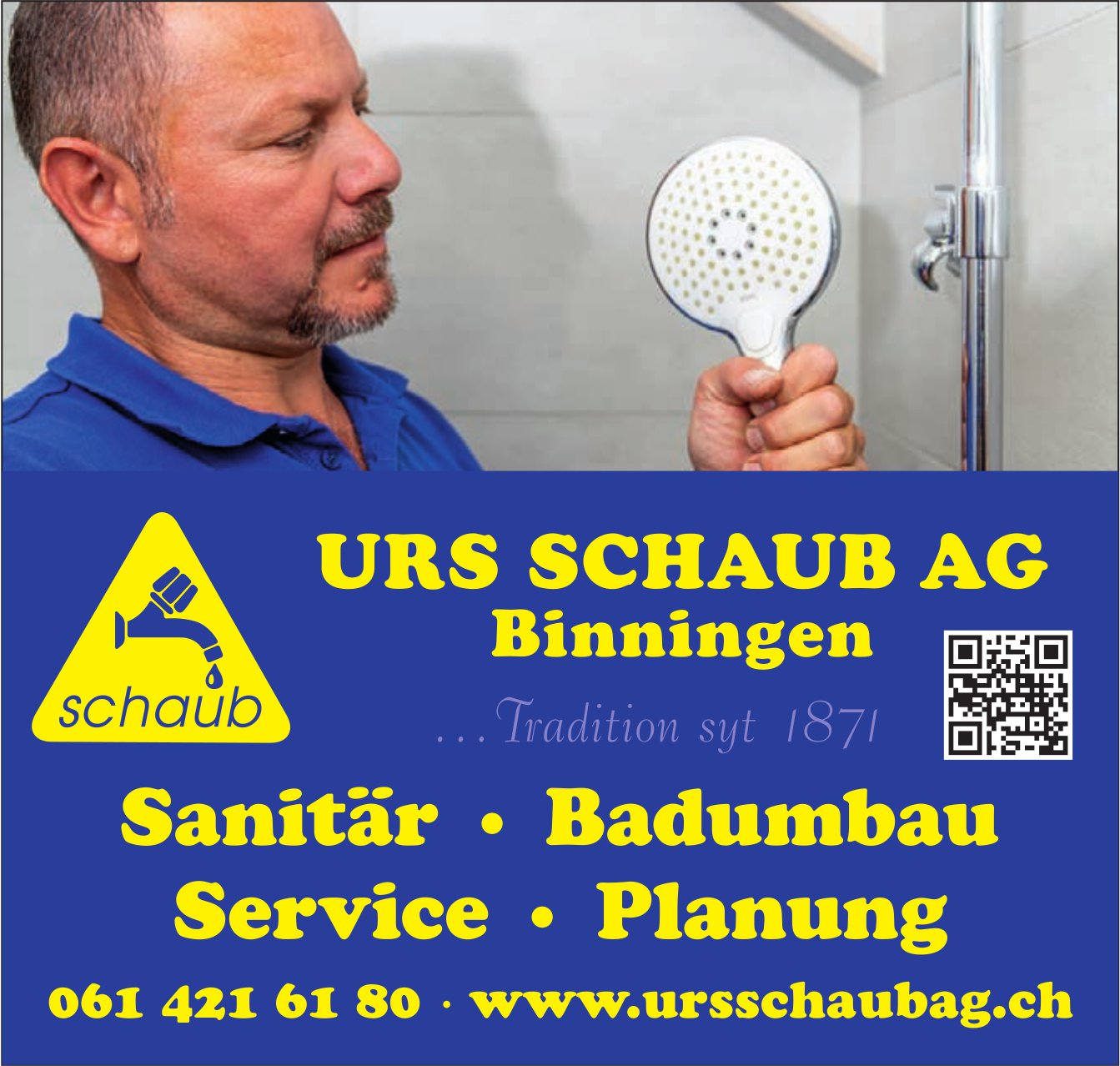 Urs Schaub AG, Binningen - Sanitär, Badumbau,  Service,  Planung