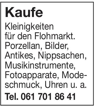 Kaufe Kleinigkeiten für den Flohmarkt.