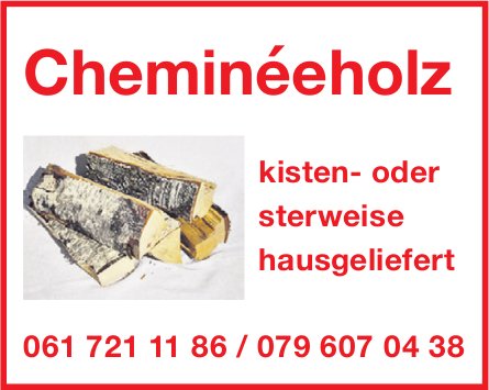 Cheminéeholz, kisten- oder sterweise hausgeliefert