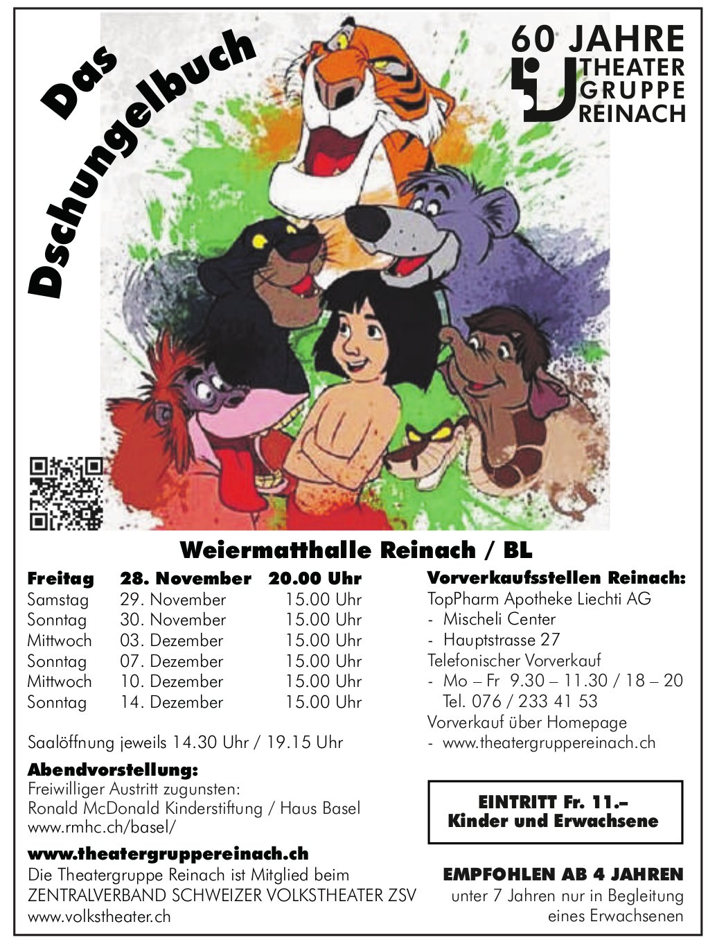 Das Dschungelbuch, 28. November - 14. Dezember, Basel